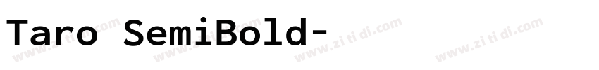 Taro SemiBold字体转换